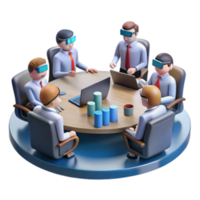 serene artistic Virtual Reality Collaboration Immersive Meetings Data Visualization 4K png