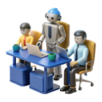magnificent abstract Robot Collaboration Future of Teamwork in the Workplace authentic png