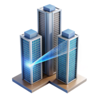 serene artistic Smart Buildings Advanced Networking for Modern Offices high quality png