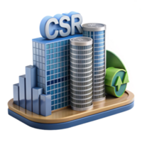 vibrant abstract CSR Building Sustainable Business Growth authentic png