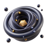 wonderful vintage Abstract 3D Render Swirling Nebula with Geometric Forms high resolution png