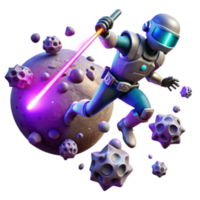 serene contemporary Astronauts Laser Sword Adventure Asteroid Field genuine png