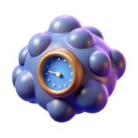 extraordinary minimalist 3D Render Abstract Clock in a Blob exclusive png