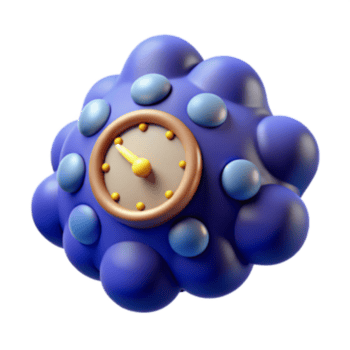 sereno creativo 3d hacer de resumen reloj en un gota original png