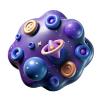 dramatic abstract Abstract 3D Render Cosmic Button Cluster detailed png