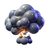 impressive abstract 3D Render of a Sparkling Night Cloud exclusive png