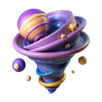 wonderful rustic Cosmic Swirl 3D Abstract Art genuine png