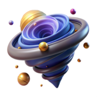 serene traditional Abstract 3D Vortex Swirling Color and Sphere Design high resolution png