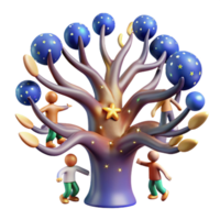 elegant rustic Unity, Community, and Growth A Symbolic Tree of Collaboration premium png