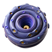 extraordinary rustic Abstract 3D Spiral Orb with Eyes authentic png