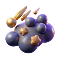 beautiful artistic Cosmic Nebula 3D Render of Starry Sky original png