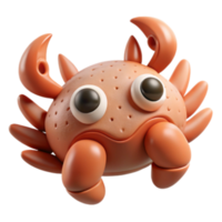 magnificent vintage Adorable 3D Cartoon Crab Model exclusive png
