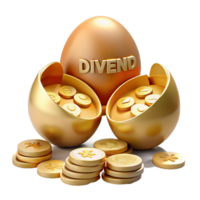 wonderful minimalist Golden Egg of Dividends Investment Returns Financial Growth genuine png