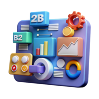 dramatic contemporary Business Process Optimization B2B B2C Data Analytics Dashboard detailed png