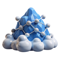 vibrant minimalist Cloud Computing Network Data Structure Connectivity detailed png