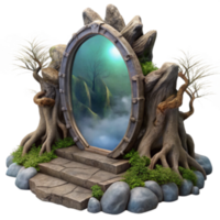 dramatic contemporary Mystical Portal Fantasy Landscape Gateway 4K png