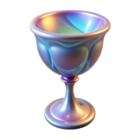 beautiful vintage Iridescent Chalice 3D Render of a Goblet 4K png
