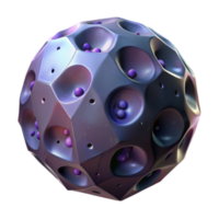 extraordinary minimalist 3D Render of Abstract Sphere with Pores and Internal Spheres premium png
