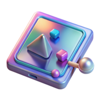 elegant rustic Abstract 3D Geometric Shapes Game Interface high quality png