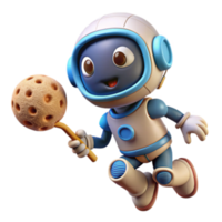 dramatic classic Adorable Astronaut Robot with Unique Space Tool high resolution png