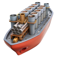 vibrant traditional Vessel with Multiple Launch Systems Internal Design and Engineering genuine png