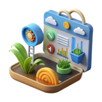 beautiful traditional Dashboard UI Design Nature-Inspired Elements Data Visualization exclusive png
