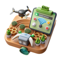 elegant abstract Smart Farming Drone Robot Automation for Precision Agriculture high resolution png