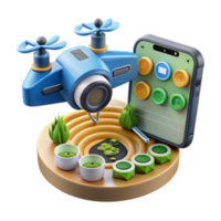 impressive creative Drone Mobile App Automated Precision Agriculture high quality png