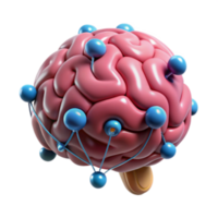 vibrant minimalist Brain Network Connections Cognitive Function high resolution png