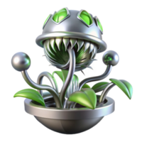 magnificent abstract Cybernetic Carnivorous Plant 3D Render authentic png