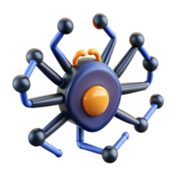 vibrant creative Multi-limbed 3D Model Abstract Design, Molecular Structure exclusive png