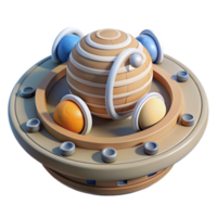 stunning classic Abstract Planetary System 3D Render of Orbits and Celestial Bodies high quality png