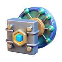 elegant classic Secure Data Network Cube Encryption System authentic png