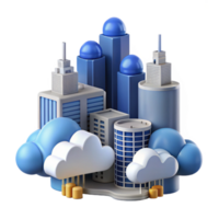 stunning modern Cloud Computing Cityscape Digital Infrastructure and Modern Architecture 4K png