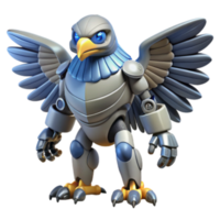 dramatic abstract Mechanical Avian Robotic Bird with Wings high resolution png