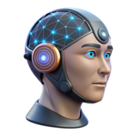 Maravilhoso abstrato avançado neural rede uma futurista humanóide conceito autêntico png