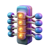 dramatic creative Futuristic Technology Networked System with Illuminated Nodes genuine png