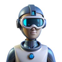 serene abstract Futuristic Child Robot AI, Technology, Virtual Reality high quality png