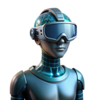 beautiful classic Future of VR Advanced Head-Mounted Display Robot Integration premium png