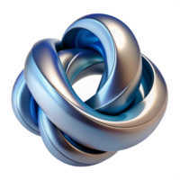 elegant creative Abstract 3D Metallic Knot Illustration 4K png