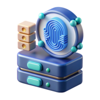 elegant creative Secure Data Storage Fingerprint Authentication Server Technology high resolution png