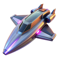beautiful creative Futuristic Spaceship 3D Render high resolution png