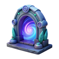 serene creative Mystical Portal 3D Render 4K png