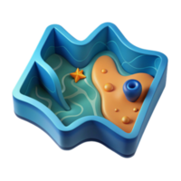 stunning minimalist 3D Cell Model Interactive Cellular Structure Visualization professional png