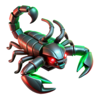 extraordinary minimalist Robotic Scorpion 3D Render of Metal Arachnid high resolution png