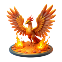wonderful abstract 3D Render Phoenix Mythical Bird high resolution png
