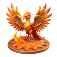 impressive abstract 3D Model Phoenix Firebird Mythical Creature high resolution png