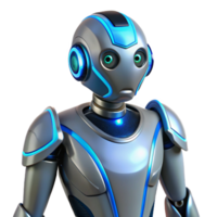 vibrant abstract Futuristic Robot 3D Render authentic png