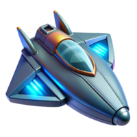 extraordinary minimalist Futuristic Spaceship 3D Render original png