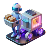 extraordinary abstract Automated Delivery Robot-Powered Package Transport high quality png